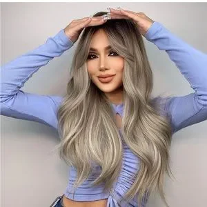 Accessories | Human Hair Blend Ash Blonde Wig With Side 